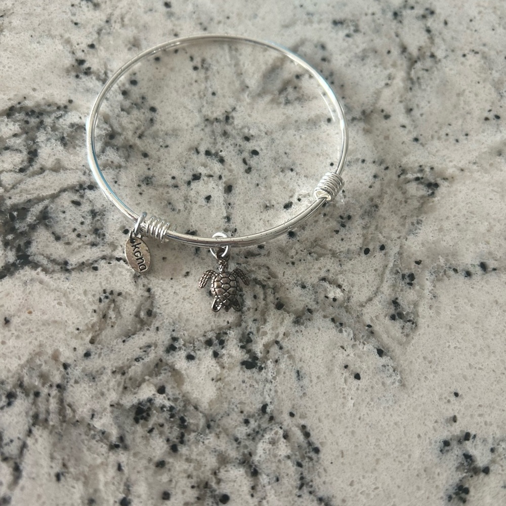 Silver Charm Sea Turtle Bracelet